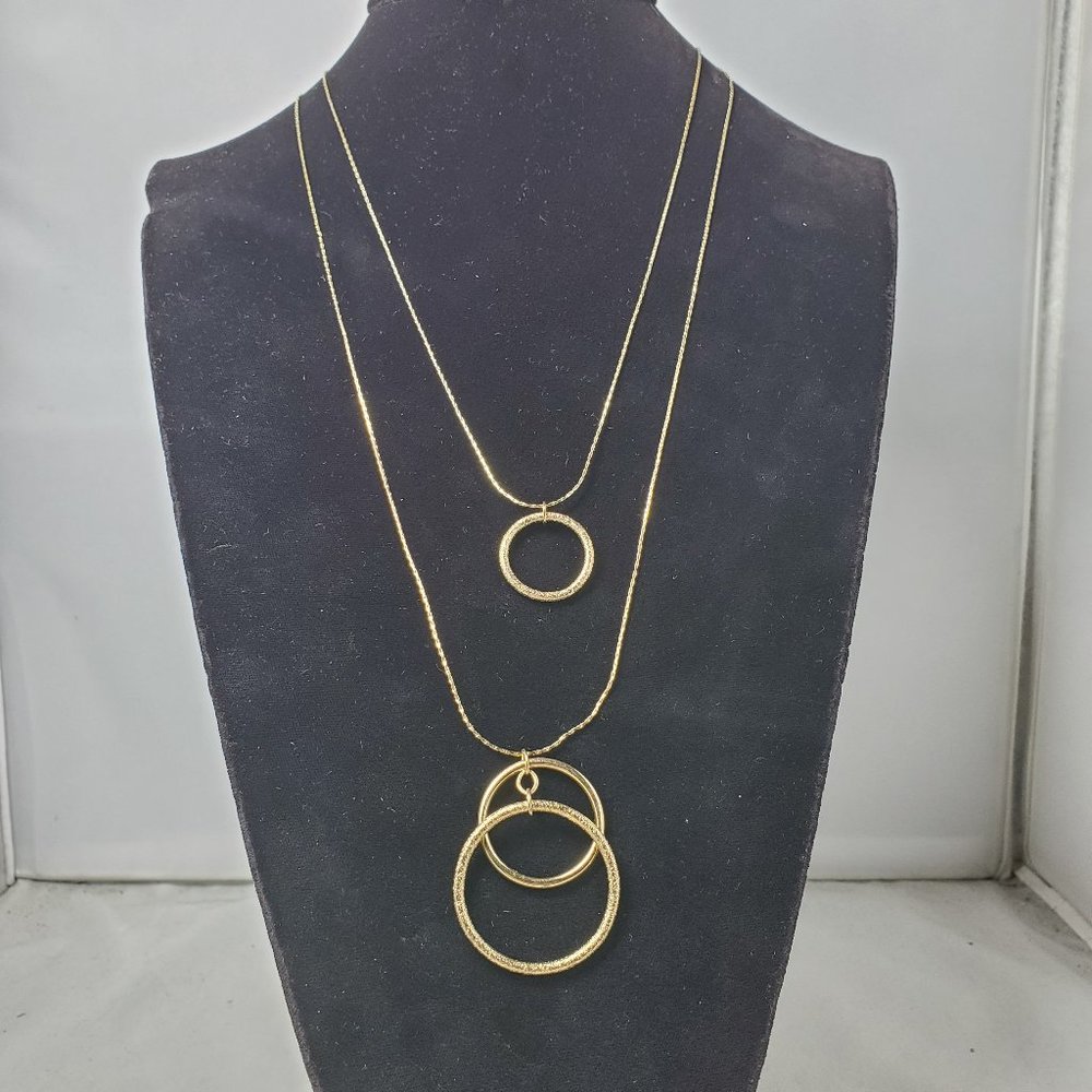 Banana Republic gold ring necklace
